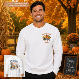 Sudadera Tripulación del Parche de Calabaza Familiar Unisex