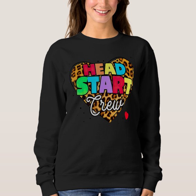 Sudadera Tripulación Headstart Corazón Leopardo De Vuelta a (Anverso)