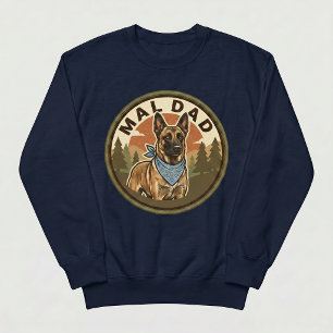 Sudadera Tripulación Mal Dad Belgian Malinois Perro Maligat