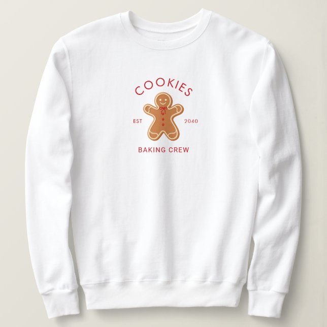 Sudadera Tripulación moderna de horneado de galletas de Nav (Anverso del diseño)