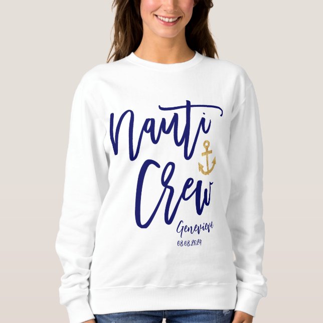 Sudadera Tripulación Nauti Novia Náutica de Honor (Anverso)