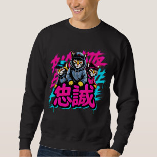 Sudadera Tripulación Urbana de Gatos Japoneses - Para Jugad