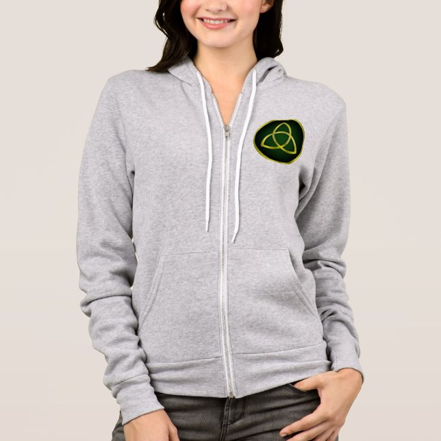 Sudadera triquetra de oro y verde (Anverso)