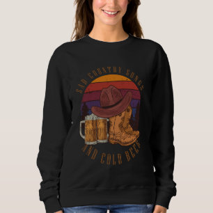 Sudadera Tristes canciones country y cerveza fría música co