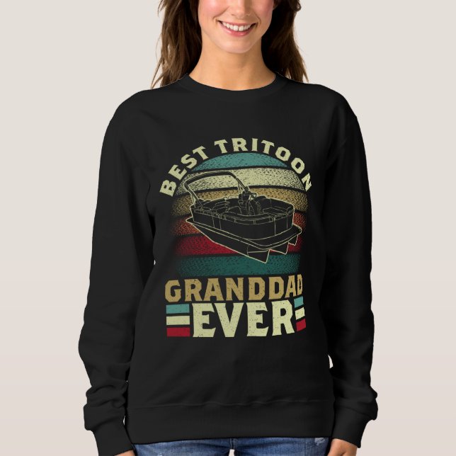 Sudadera Tritoon Best Tritoon Grandad Ever For Boat Captain (Anverso)