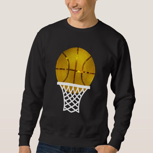 Sudadera Trofeo De Baloncesto De Oro Tee Gráfico Para Hombr (Anverso)