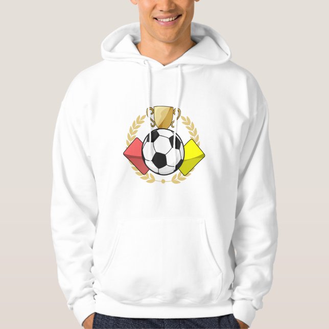 Sudadera Trofeo de la carta roja y amarilla del fútbol (Anverso)
