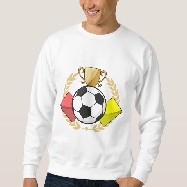 Sudadera Trofeo de la carta roja y amarilla del fútbol (Anverso)