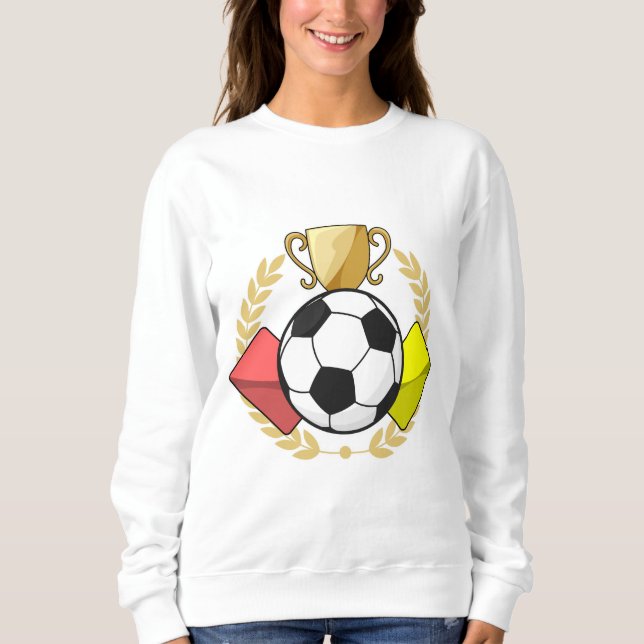 Sudadera Trofeo de la carta roja y amarilla del fútbol (Anverso)