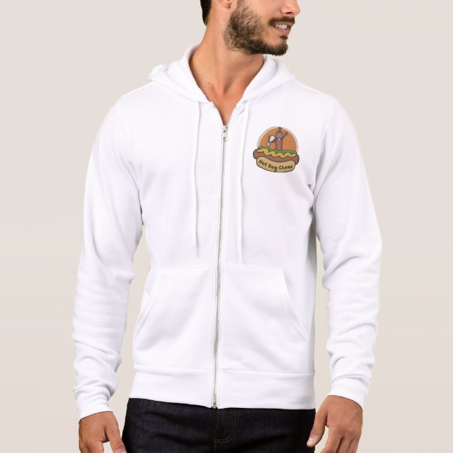 Sudadera Trofeo de Salchicha Campeona Hot Dog Champ Comida  (Anverso)