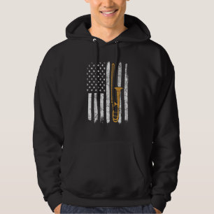 Sudadera Trombón de la bandera estadounidense de Estados Un