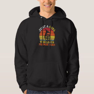 Sudadera Trompa Francesa Vintage Solo Una Chica Que Ama Fra