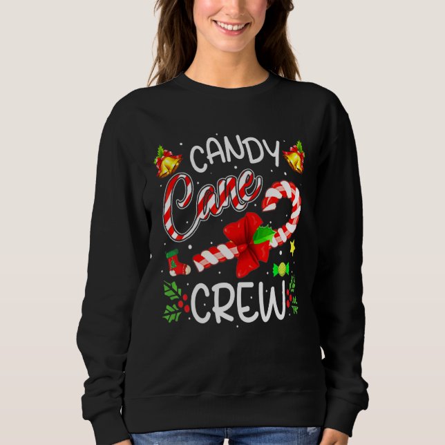 Sudadera Tropa de Bastón de Caramelo Navidad Dulce (Anverso)