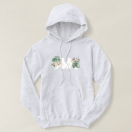 Sudadera Tropical Leaves & Birds Minimal Nature Design