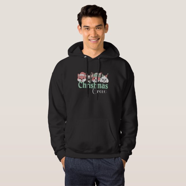Sudadera Tropilla Navideña de Perros Adorables (Anverso completo)
