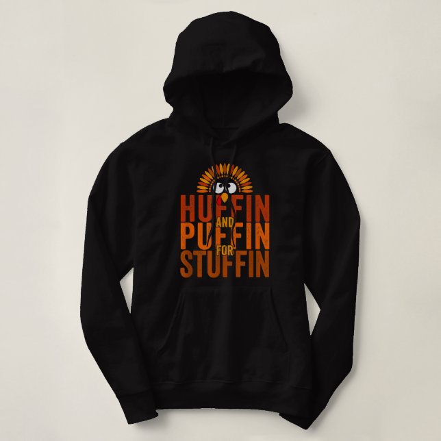 Sudadera Trote turco de Acción de Gracias - Huffin y Puffin (Diseño del anverso)