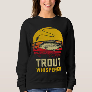 Sudadera Trucha Whisperer Retro Trucha Pescado Vintage F