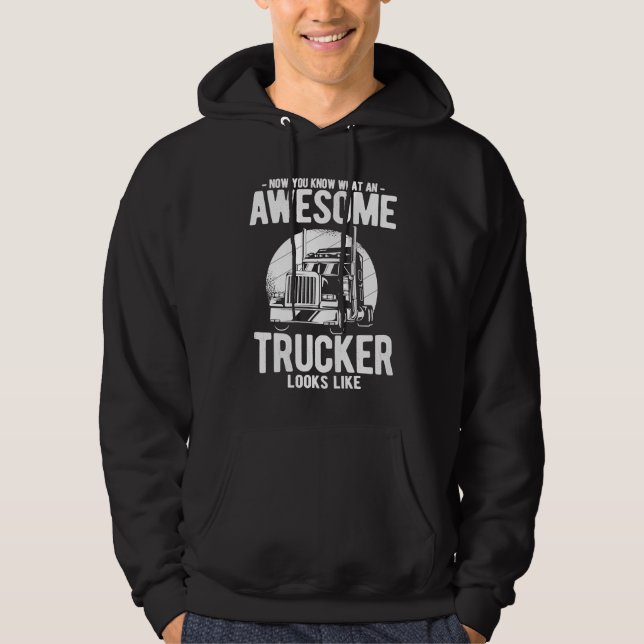 Sudadera Truck Diesel Highway Best Job Money Truck Driver T (Anverso)