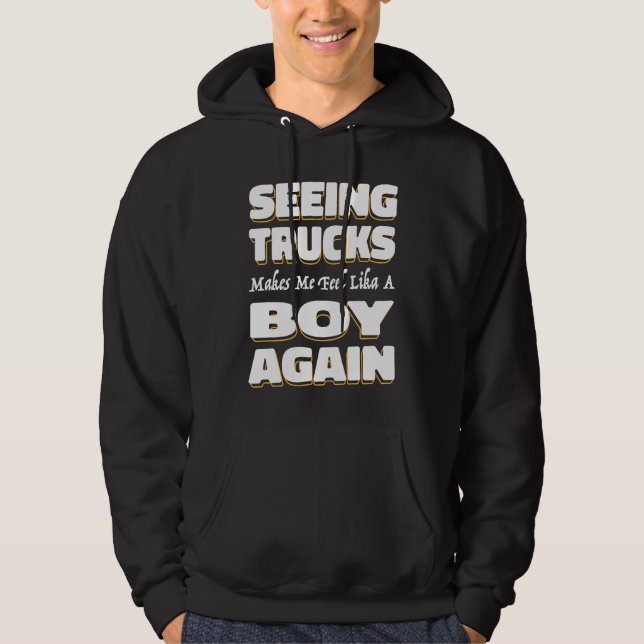 Sudadera Truck Driver Boy Trucking Big Rig  Old Man Trucker (Anverso)