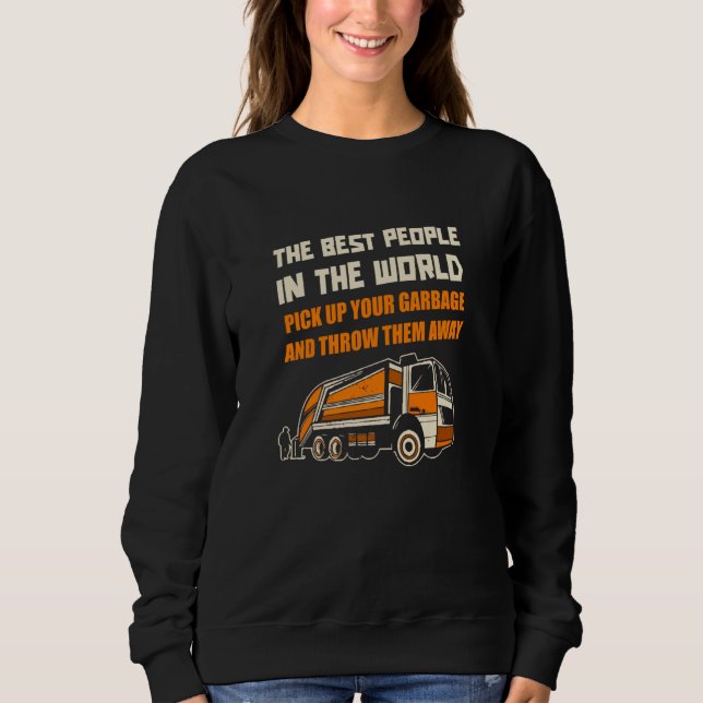 Sudadera Truck Driver Trash Trucking  Trucker Rig Garbage T (Anverso)