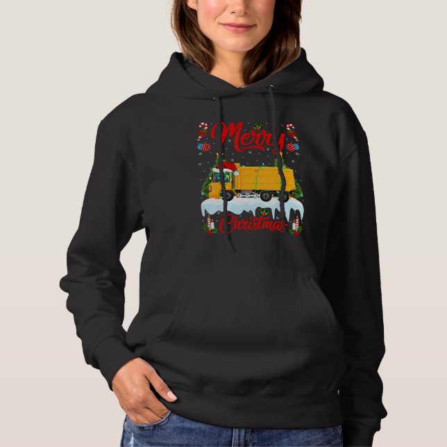Sudadera Truck   Lights Xmas Tree Santa Truck Christmas (Anverso)