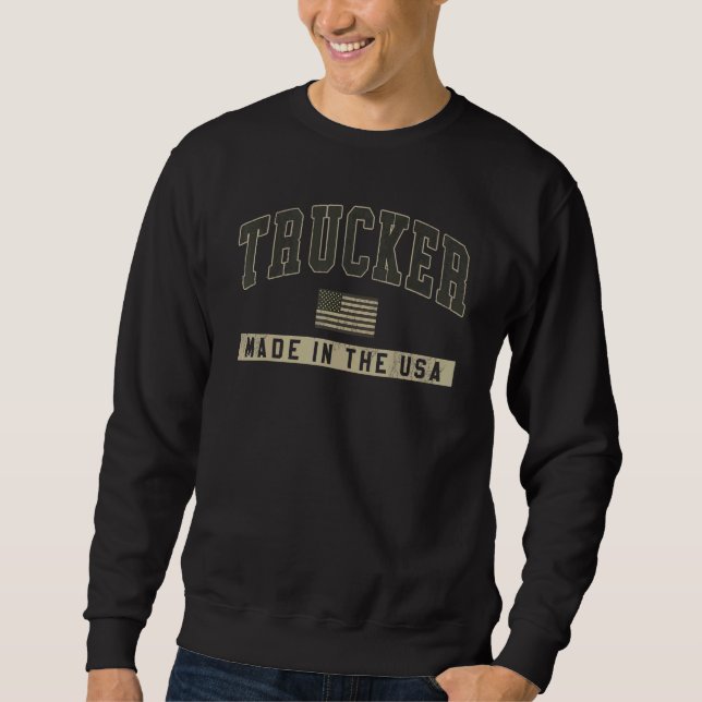Sudadera Trucker Made in the USA Trucking (Anverso)