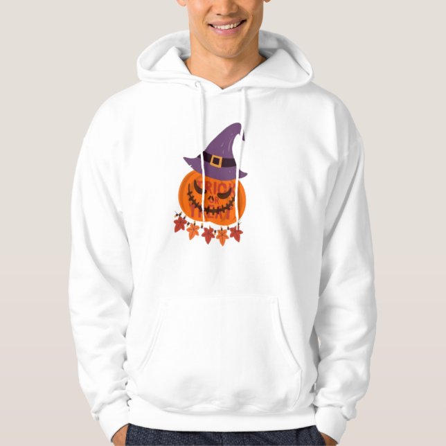 Sudadera Truco de calabaza o trato de arte especial de Hall (Anverso)