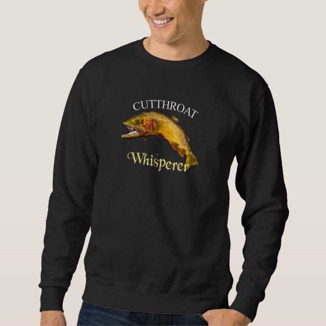 Sudadera Truco de trucha de garganta oscuro (Anverso)
