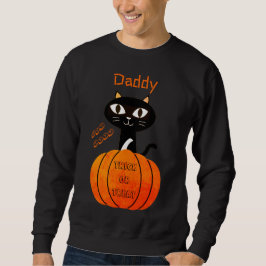 Sudadera Truco espeluznante o trato de Halloween con gatos