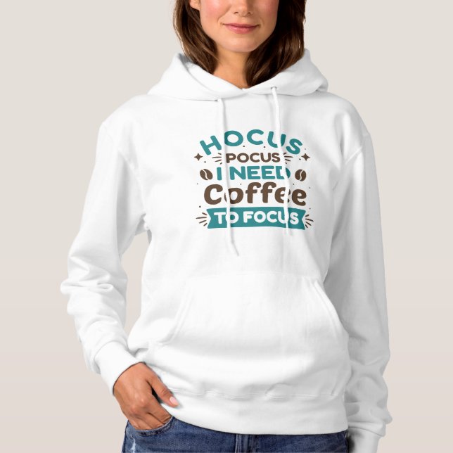 Sudadera Truco o trato Necesito café para concentrarme (Anverso)