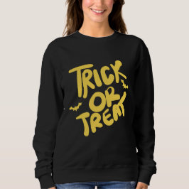 Sudadera Truco o trato tipografía retro Halloween espeluzna