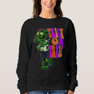 Sudadera Truco o trato Zombie espeluznante de Halloween