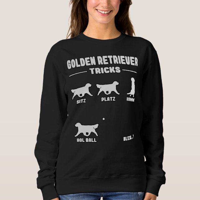 Sudadera Trucos de perro del Labrador de Oro (Anverso)