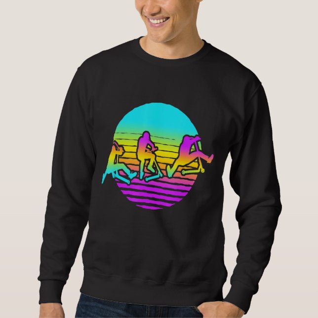 Sudadera Trucos de sol retro trucos de maniobra de scooter  (Anverso)