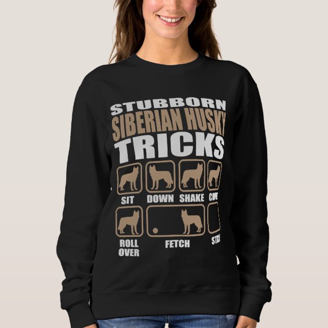 Sudadera Trucos extraviados siberianos Husky (Anverso)