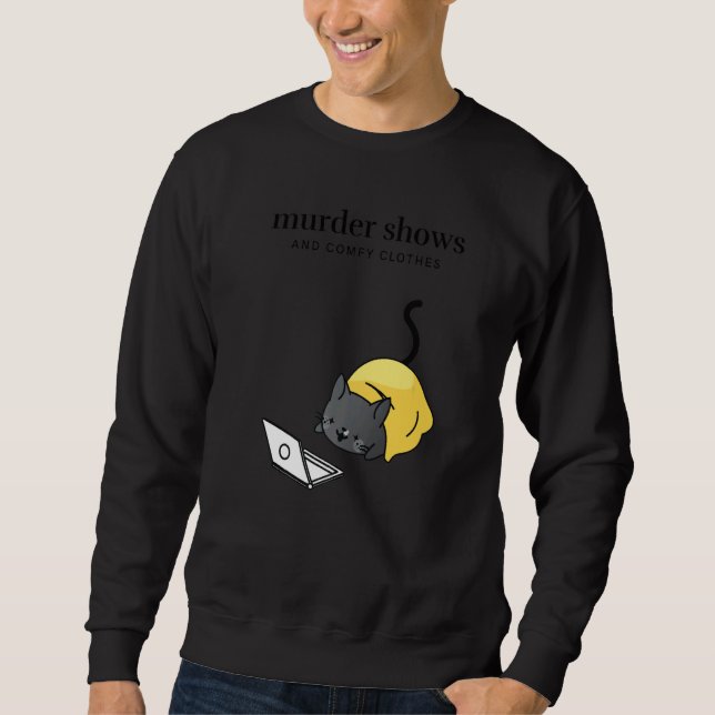 Sudadera True Crime Fan  Murder Shows Comfy Clothes Tuxedo  (Anverso)