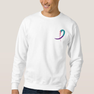 Sudadera Trullo del cáncer de tiroides, púrpura, y cinta 