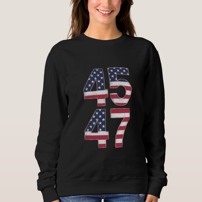Sudadera Trump 2024 45 47 Vintage (Anverso)
