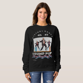 Sudadera Trump bombea victoria bailando con camiseta negra