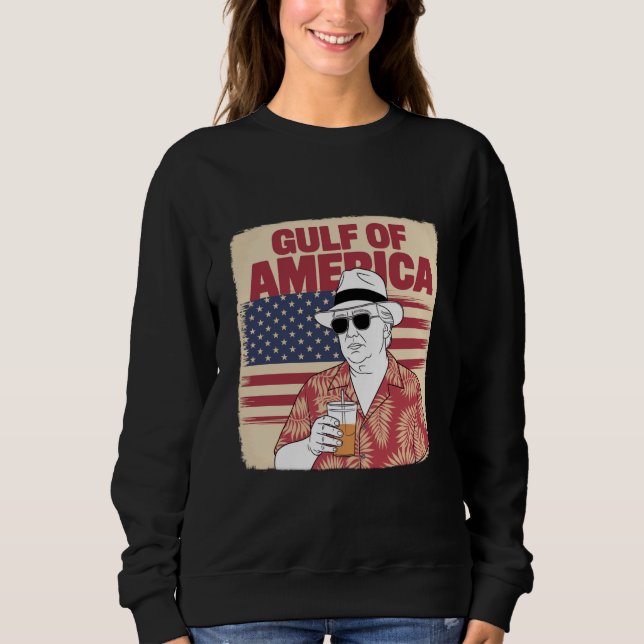 Sudadera Trump, el presidente de Estados Unidos en el Golfo (Anverso)