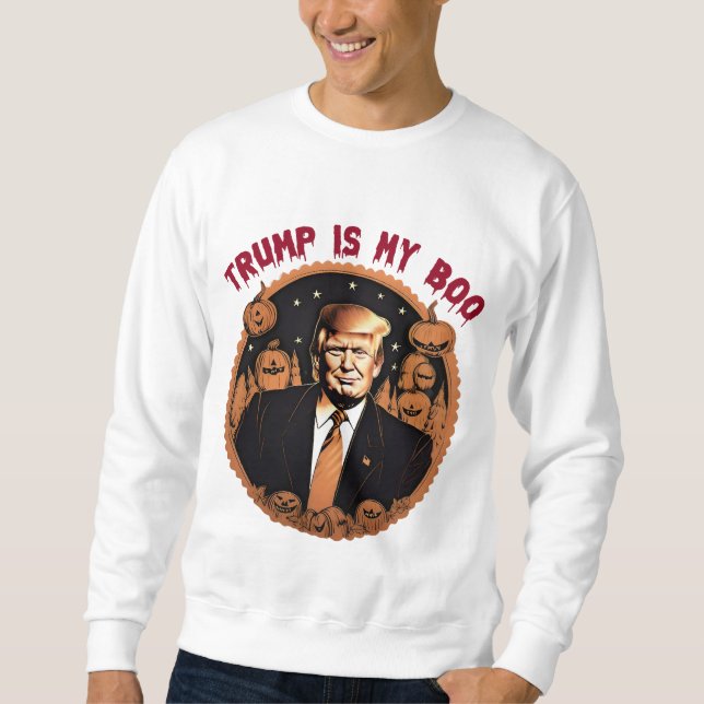 Sudadera Trump es mi novio - Divertido Halloween, citas (Anverso)