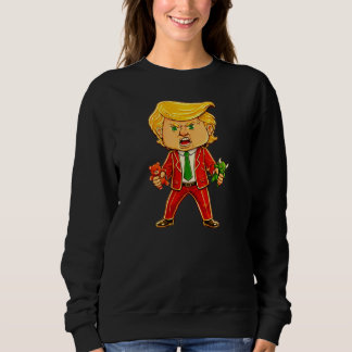 Sudadera Trump Feliz Divertido Trump Toro Oso Chibi Meme