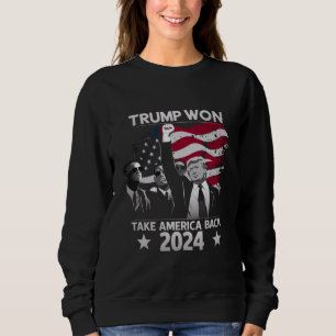 Sudadera Trump Ganó De Nuevo Toma América De Vuelta 2024