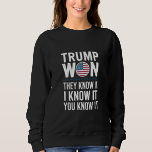 Sudadera Trump Ganó Ellos Lo Saben 2024 47º Presidente Gana
