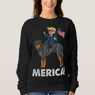 Sudadera Trump Merica Rottweiler Perro Hero Americano