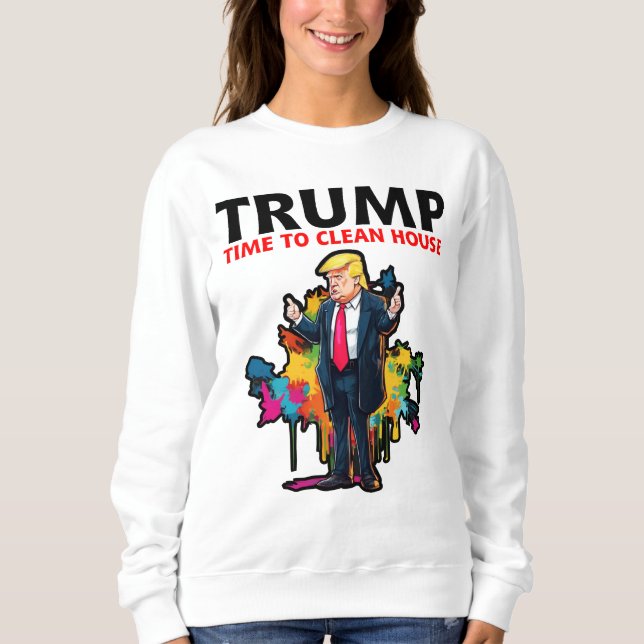 Sudadera Trump para presidente 2024, vuelve a hacer grande  (Anverso)