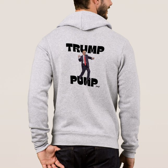 Sudadera Trump Pump Hoodie diseñado por,Jevays (Reverso)