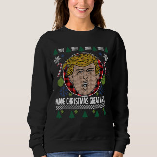 Sudadera Trump vuelve a hacer a los Navidades grandes y feo