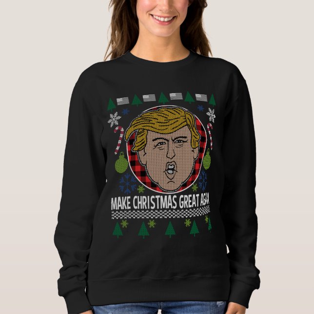 Sudadera Trump vuelve a hacer a los Navidades grandes y feo (Anverso)