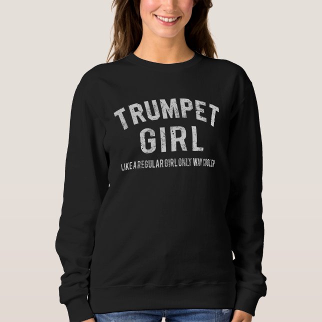 Sudadera Trumpet Girl Definition Funny Musician Trumpet Pla (Anverso)